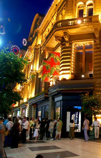 Calles durante la navidad en buenos aires