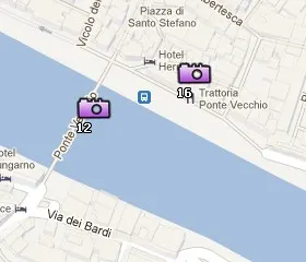 Situación del Ponte Vecchio