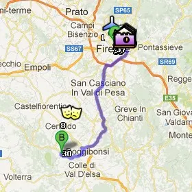 Situación de San Gimignano