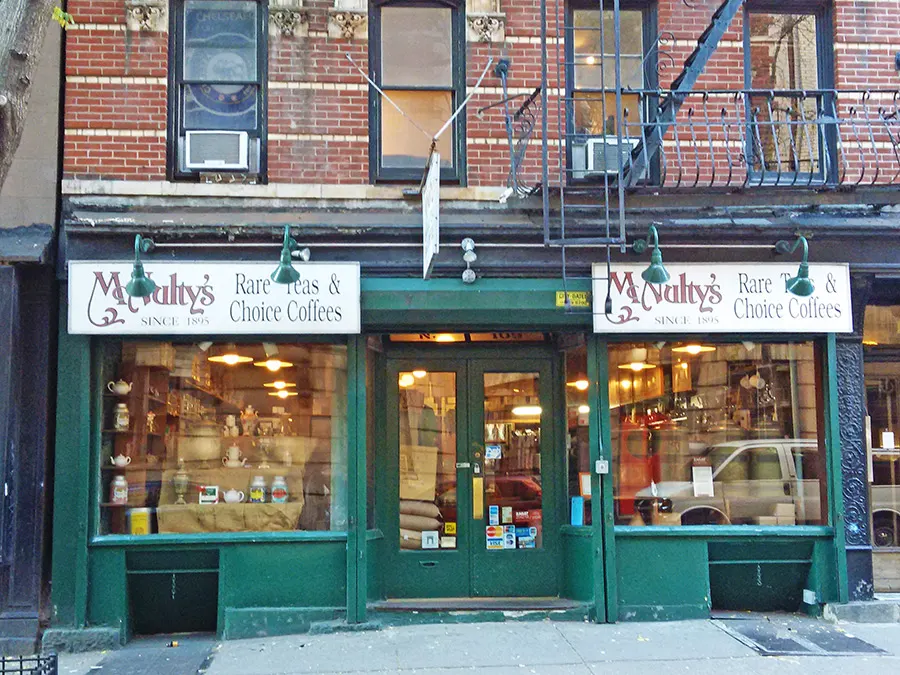 Fachada de la tienda McNultys en el Village la que importa tes y cafés exóticos desde 1895 - Foto de Andrea Hoare Madrid