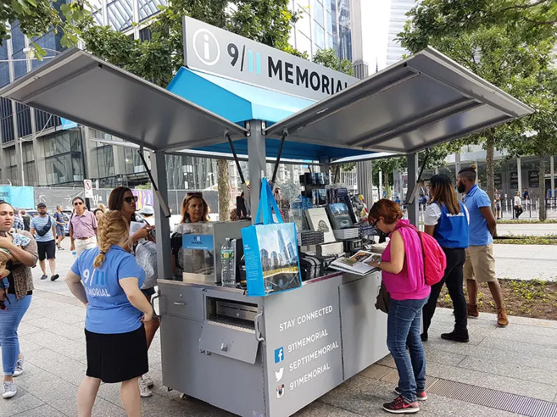 Kiosko de información del 9/11 Memorial en el WTC - Foto de Andrea Hoare Madrid