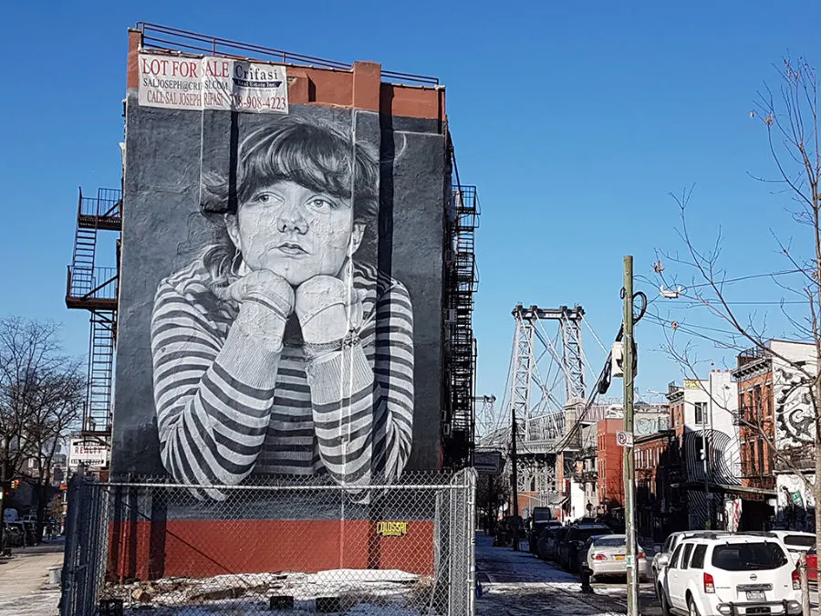 Mural de la Mona Lisa de Williamsburg, Brooklyn - Foto de Andrea Hoare Madrid