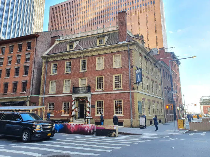 Fraunces Tavern in Manhattan's Financial District. A historic tavern where George Washington met with the patriots. Photo by Andrea Hoare Madrid