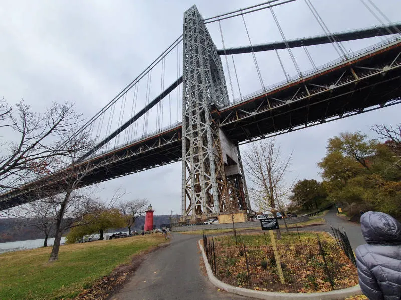 Puente George Washington visto desde el Riverside Park en invierno, foto de Andrea Hoare Madrid