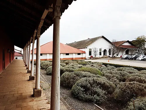 Viña Santa Rita, casa patronal y bodegas. Foto de AHM - Guía de viñas de Santiago