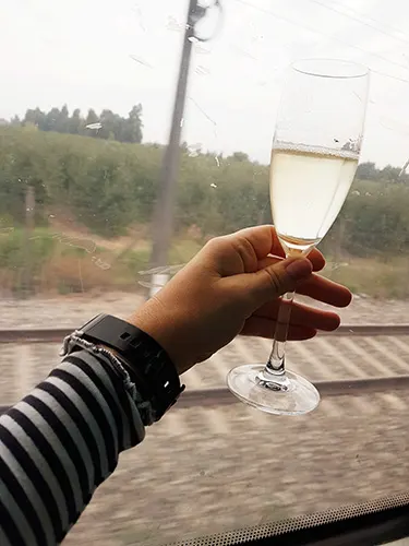 Tren turístico a Viña Echeverría en Molina - Foto de AHM