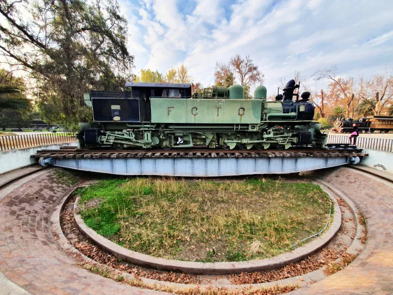 Locomotora Trasandina expuesta en el Museo Ferroviario ubicado en el Parque Quinta Normal - Foto de Andrea Hoare Madrid