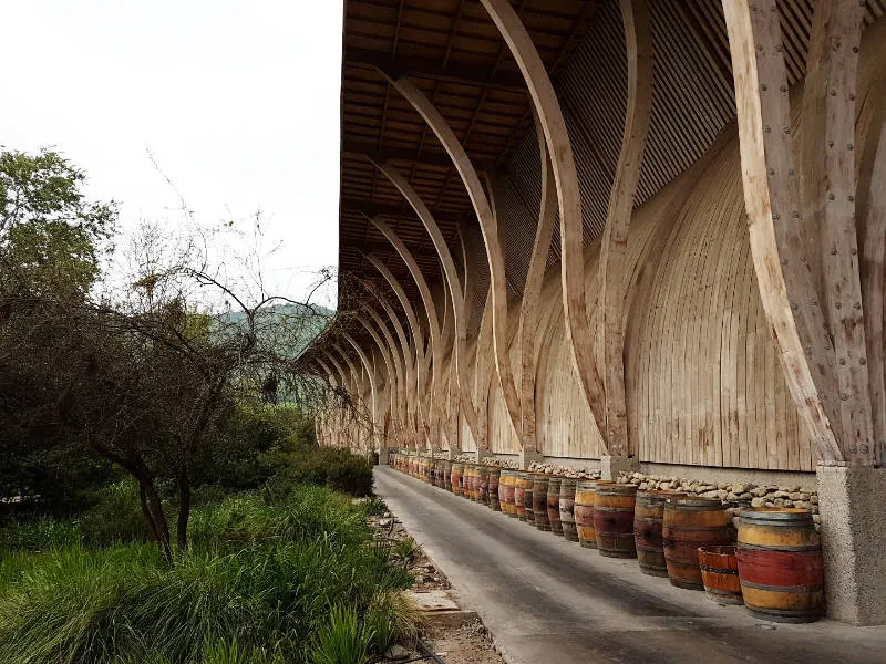 Exterior de la Bodega del Viña Pérez Cruz - Foto de Andrea Hoare Madrid