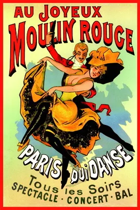 Antigo poster do Moulin Rouge Antigo poster do Moulin Rouge