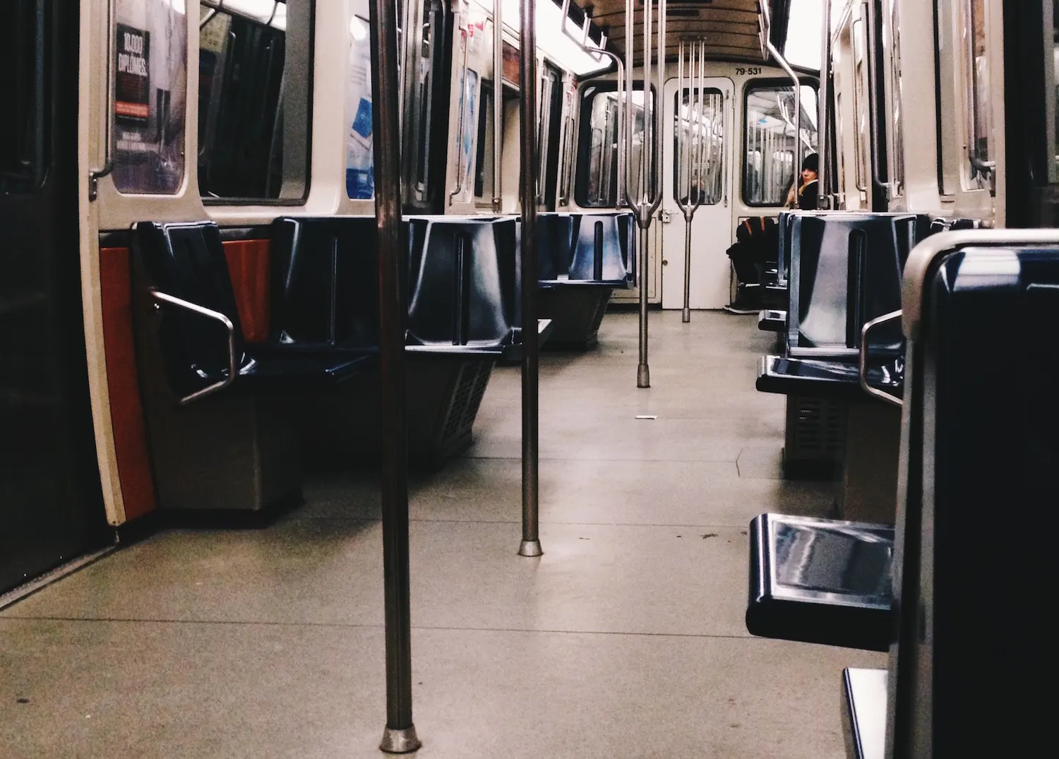 Vagones del metro Interior metro de montreal