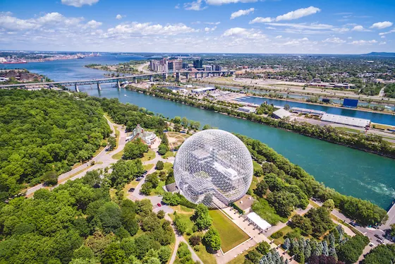 Vista aerea del parque Jean Drapeau Parque Jean Drapeau Montreal