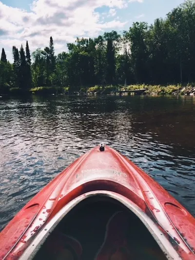Kayak en el parque iles de Bucherville