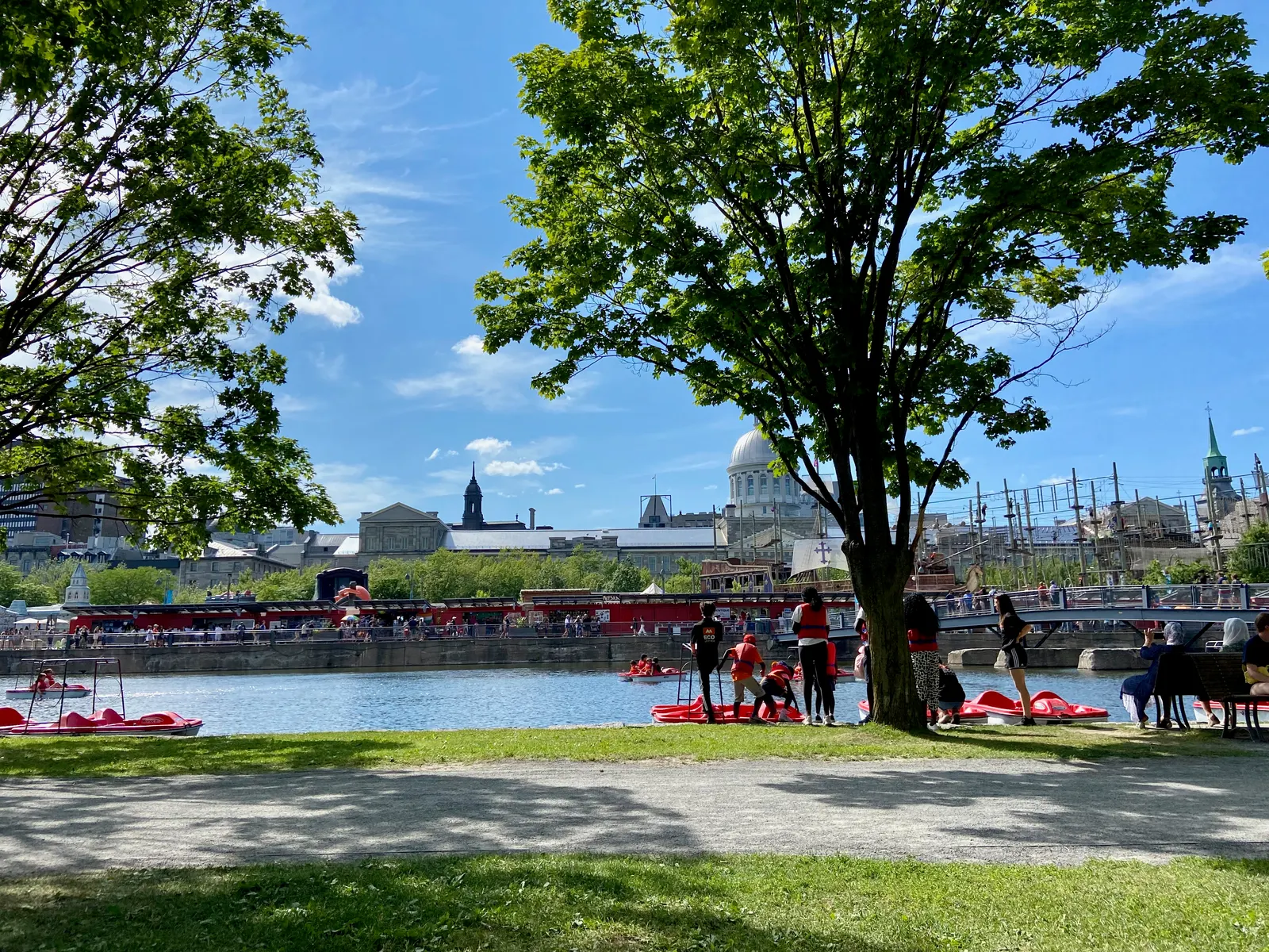 Vista al viejo puerto montreal verano