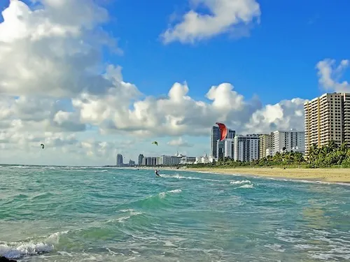 Vista al mar y hoteles en miami