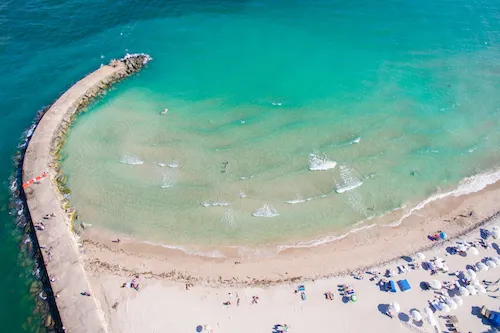 Vista aerea de la playa haulover